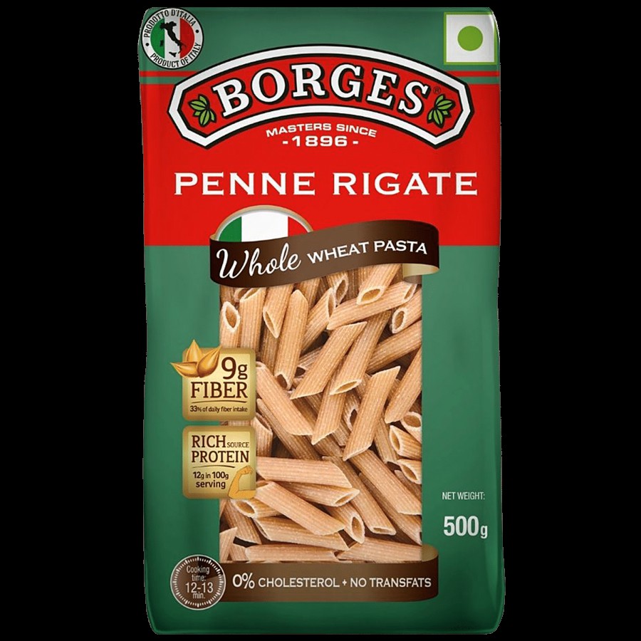 BORGES Whole Wheat Pasta - Penne Rigate