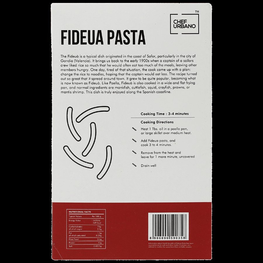 Chef Urbano 100% Durum Wheat Pasta - Fideua