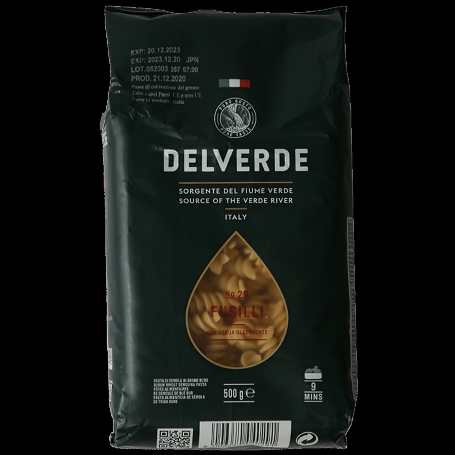 Delverde Fusilli - Durum Wheat Semolina Pasta