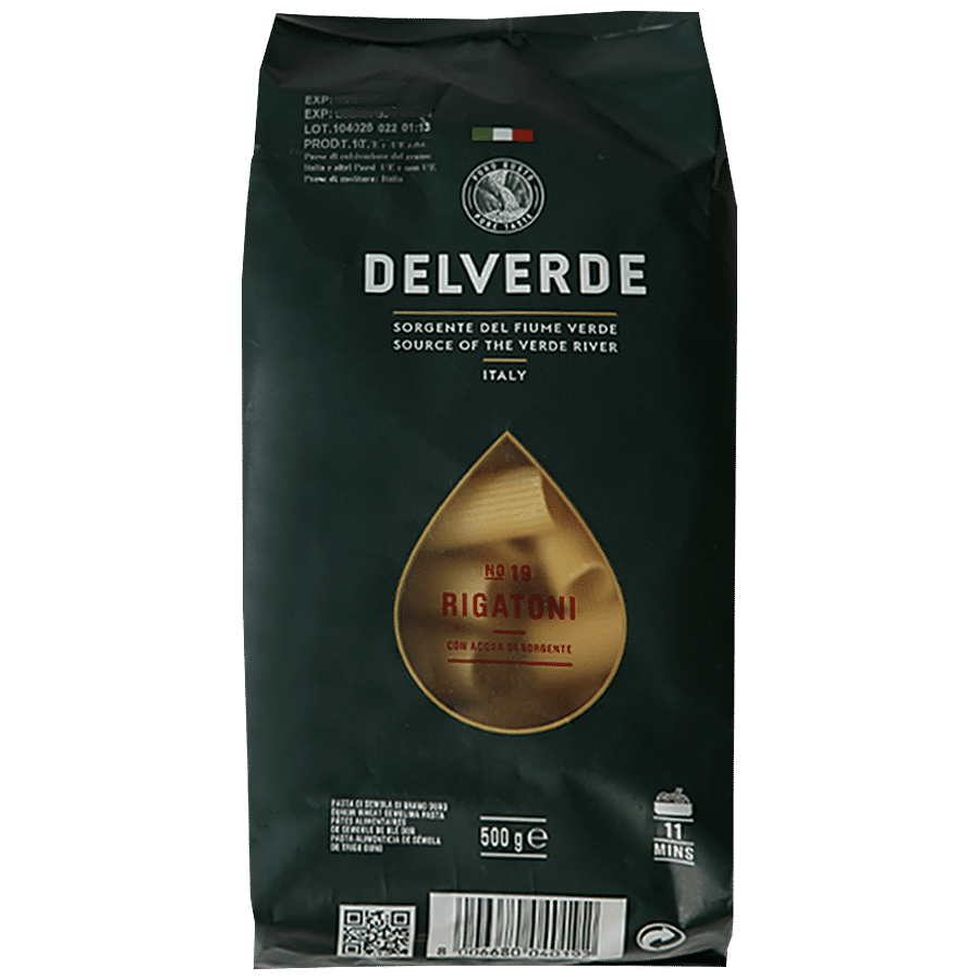 Delverde Rigatoni - Durum Wheat Semolina Pasta