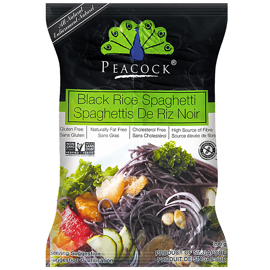 PEACOCK Rice Black Rice Spaghetti - High Source Of Fibre