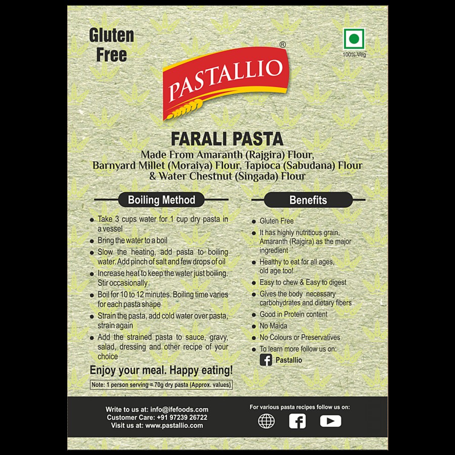 Pastallio Farali Pasta - Gluten Free