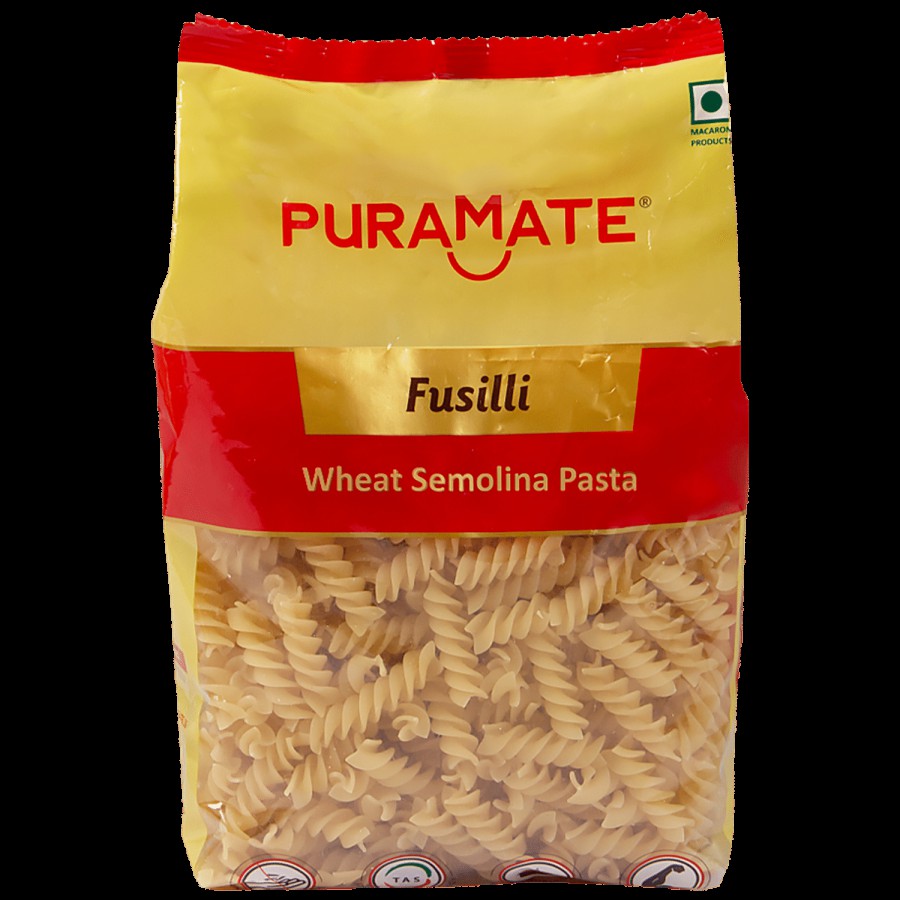 Puramate Fusilli - Wheat Semolina Pasta