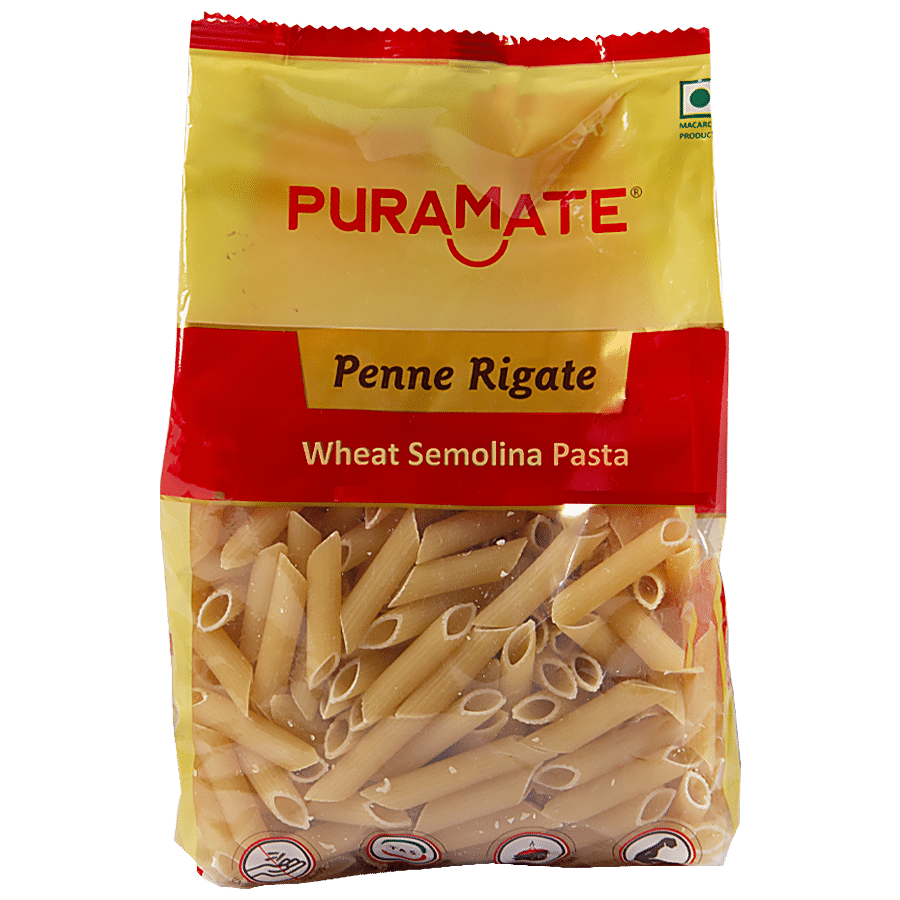 Puramate Penne Rigate - Wheat Semolina Pasta