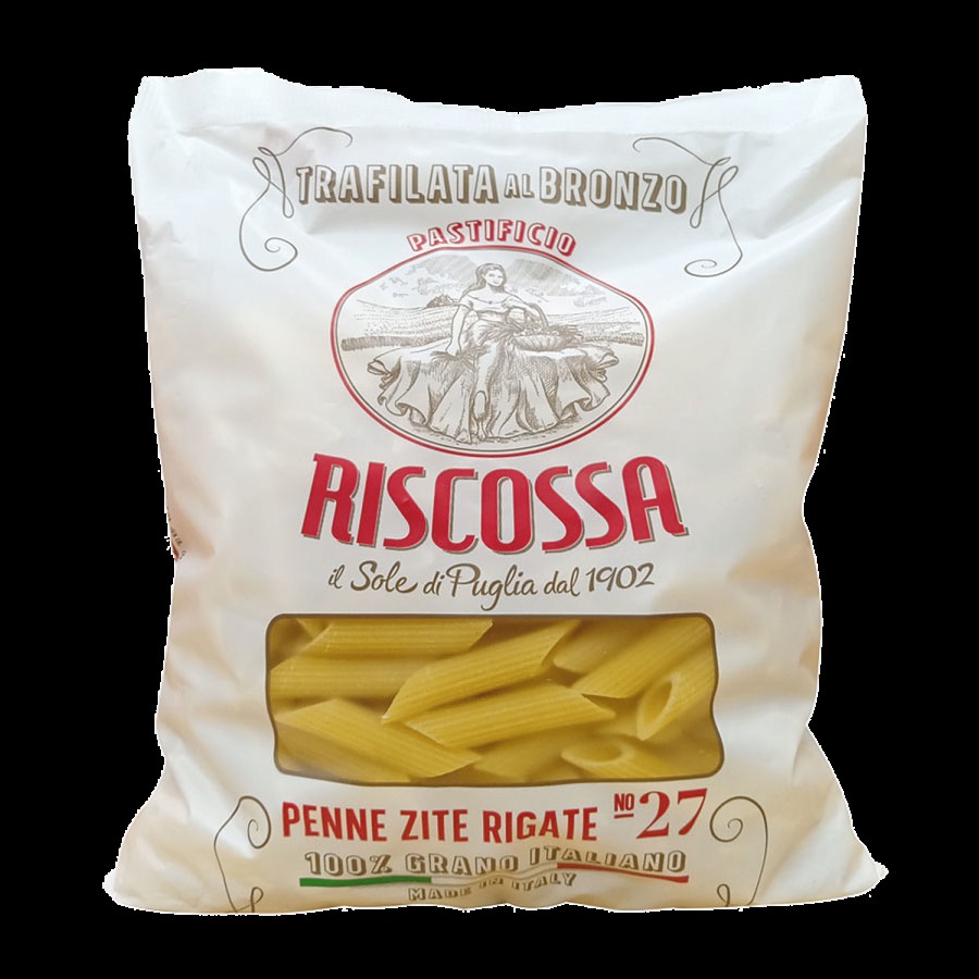 Riscossa Penne Zite Rigate Bronze-cut Pasta