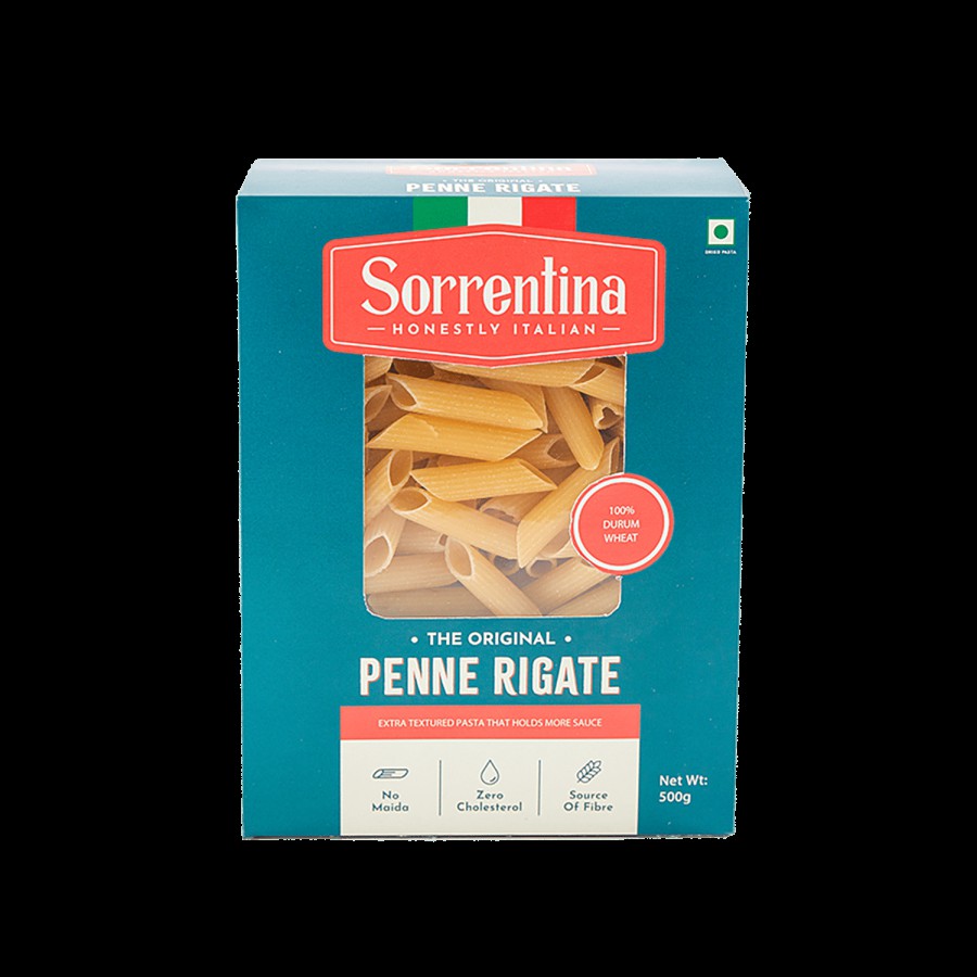 Sorrentina Penne Rigate - 100% Durum Wheat