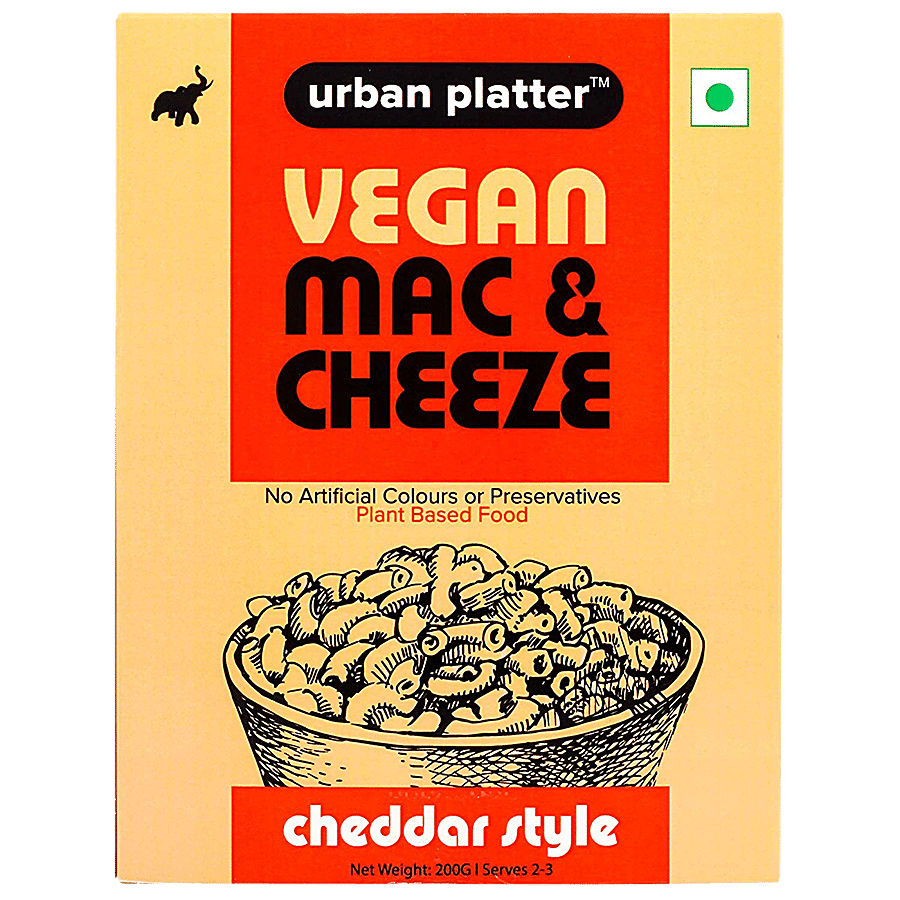 Urban Platter Vegan Mac & Cheese Pasta - Cheddar Style