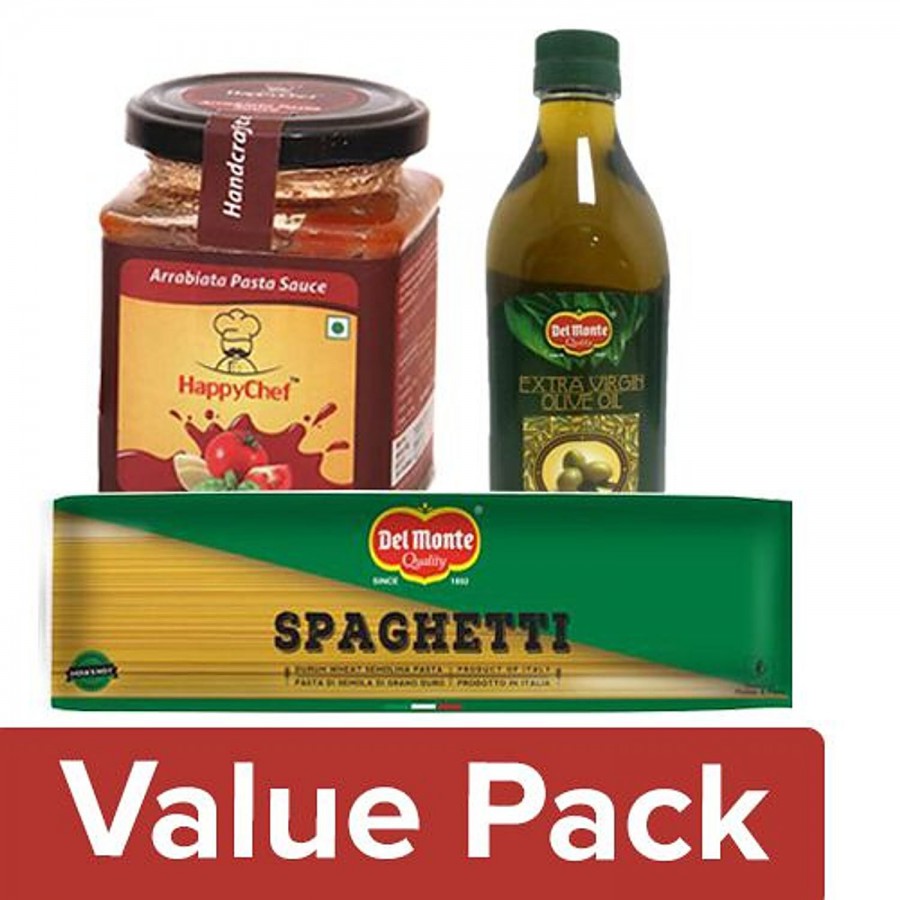 bb Combo Del Monte Pasta 500g + Olive Oil Extra Virgin 1L + Happy Chef Pasta Sauce 270g