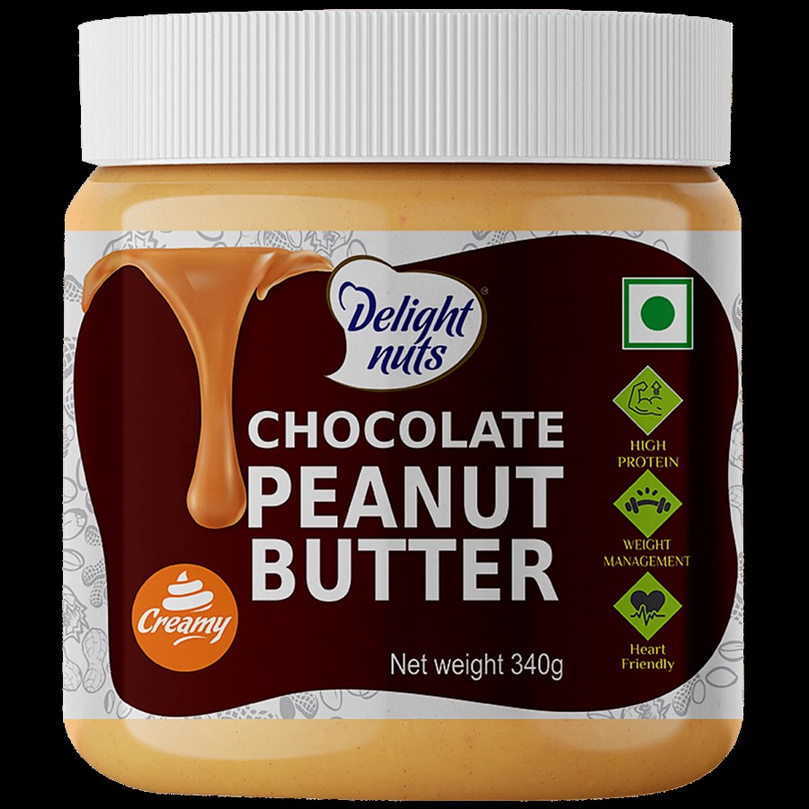 Delight Nuts Chocolate Peanut Butter - High In Protein