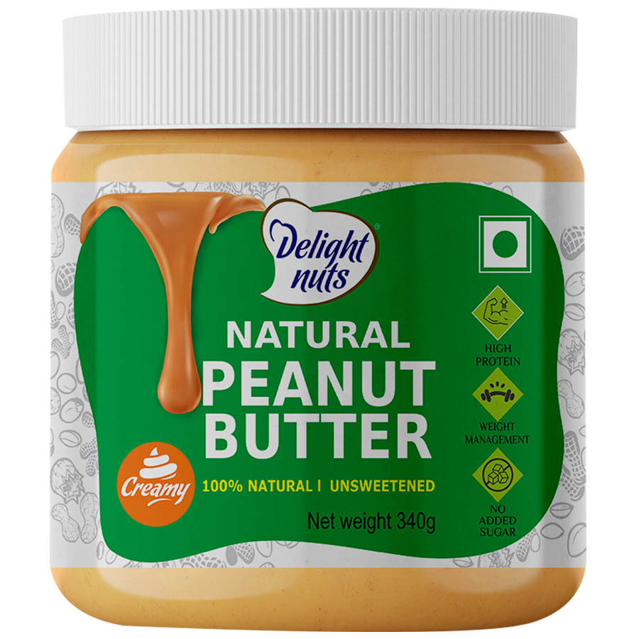 Delight Nuts Natural Peanut Butter - Unsweetened