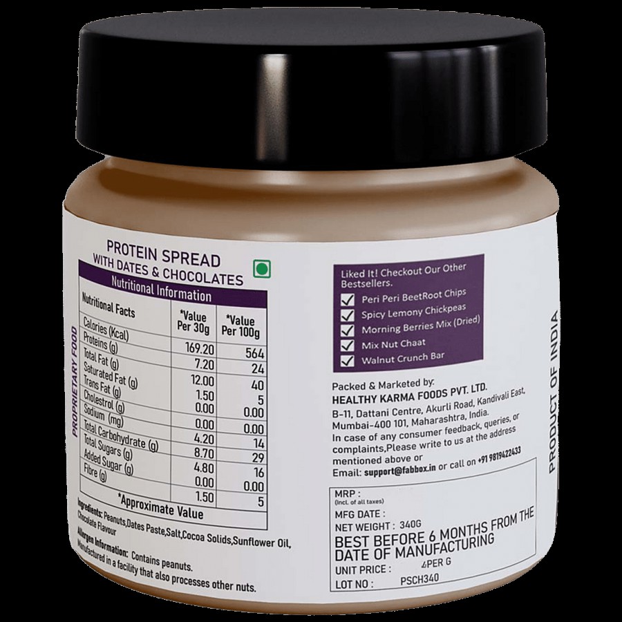 Fabbox Protein Spread - With Dates & Chocolate Flavour