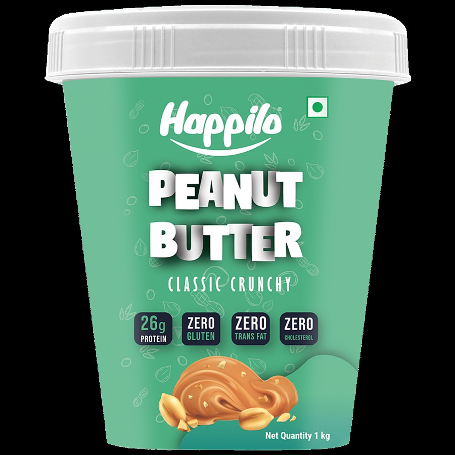 Happilo Classic Peanut Butter - Crunchy