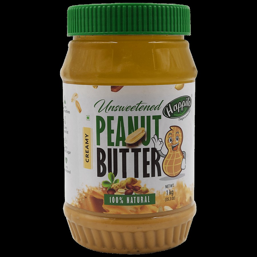 Happilo Creamy Unsweetened Peanut Butter