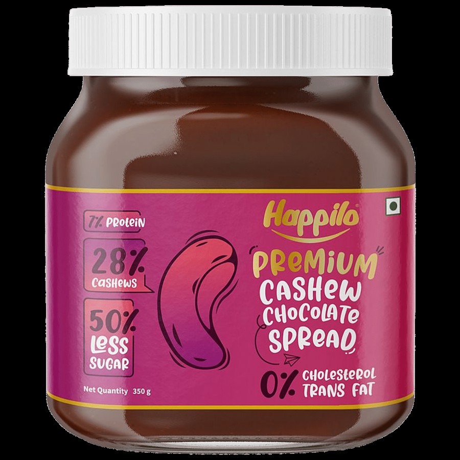 Happilo Premium Cashew Chocolate Spread - Protein-Rich