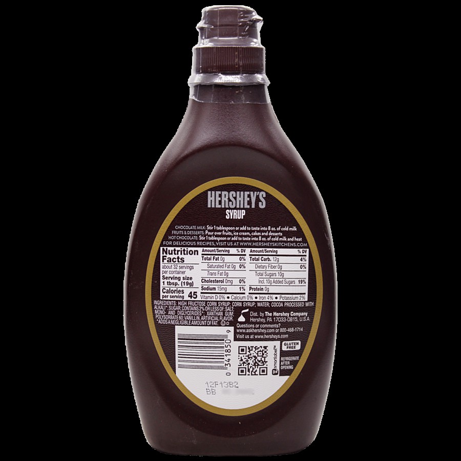 Hershey's Special Dark Syrup - Mild Sweet Chocolate