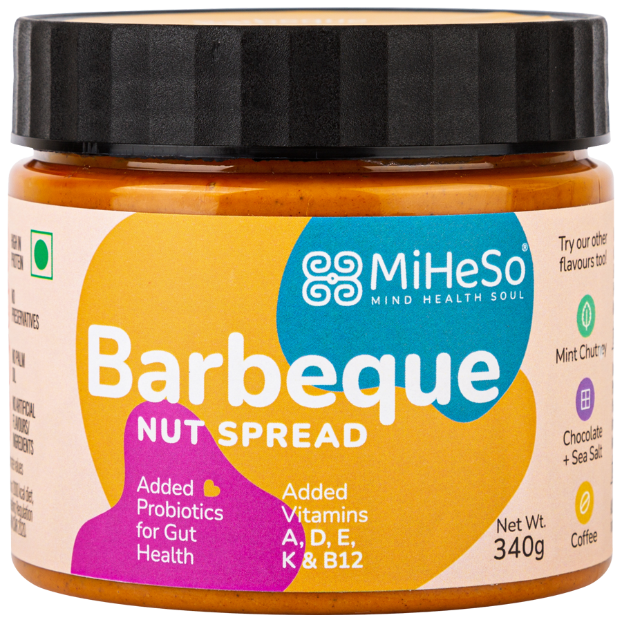 MiHeSo Mind Health Soul Barbeque Nut Spread - High In Protein