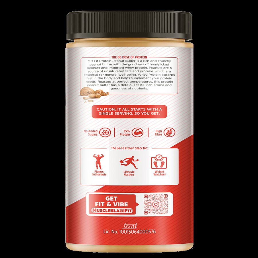 MuscleBlaze Fit Protein Peanut Butter - Crunchy