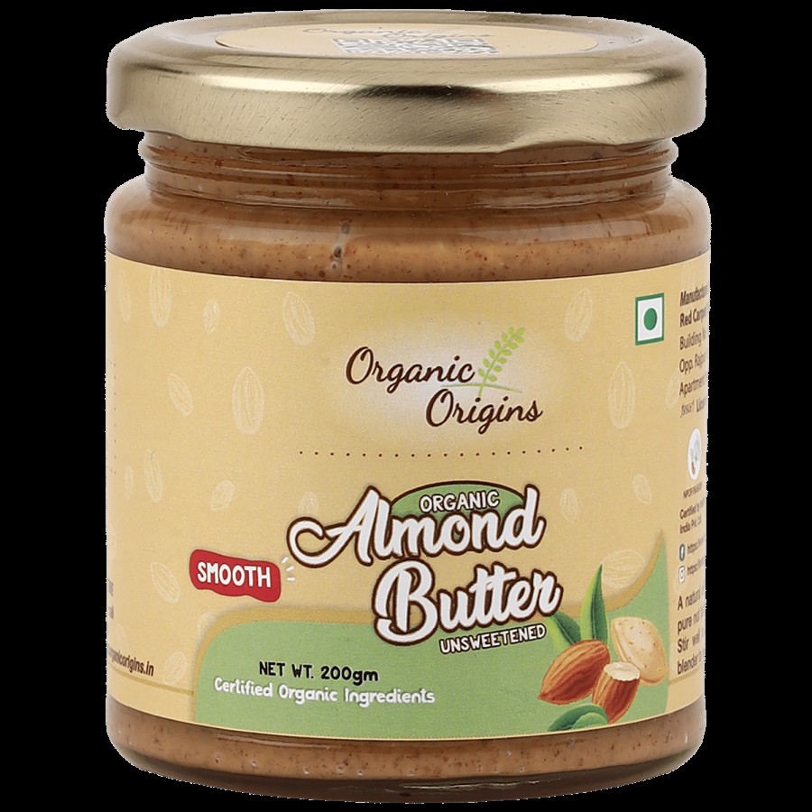 ORGANIC ORIGINS Smooth Unsweetened Almond Butter