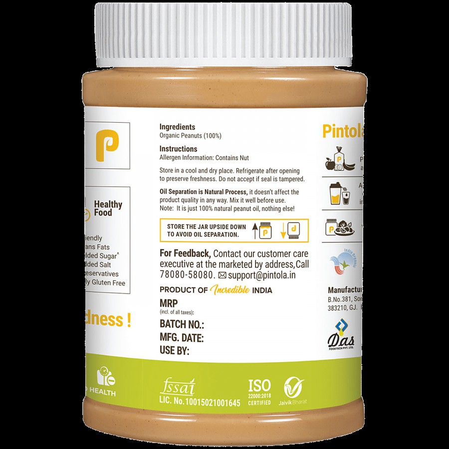 Pintola Peanut Butter - Organic