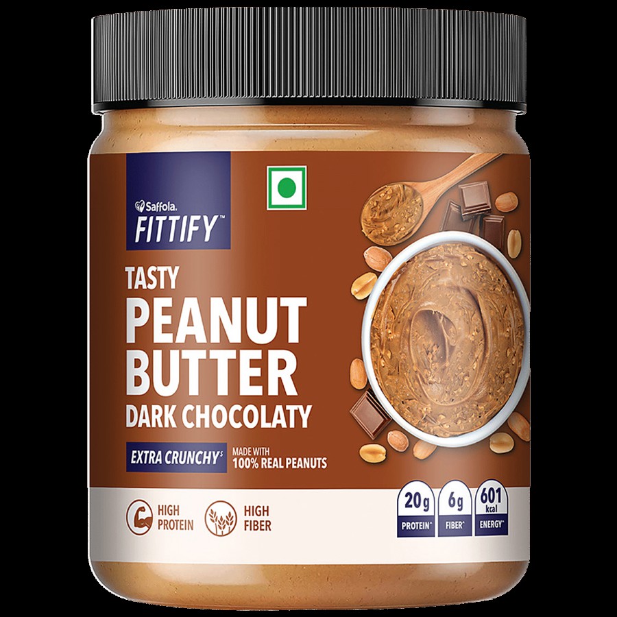 Saffola FITTIFY Tasty Peanut Butter Dark Chocolaty Extra Crunchy 200g