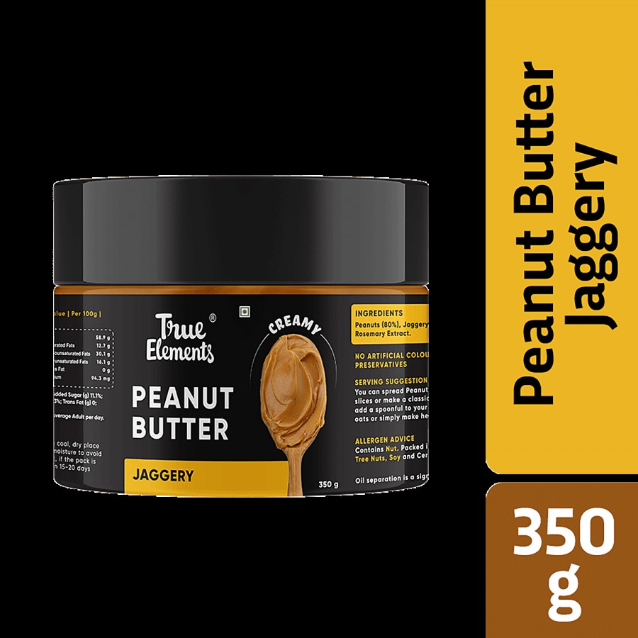 True Elements Peanut Butter Jaggery - No Preservatives