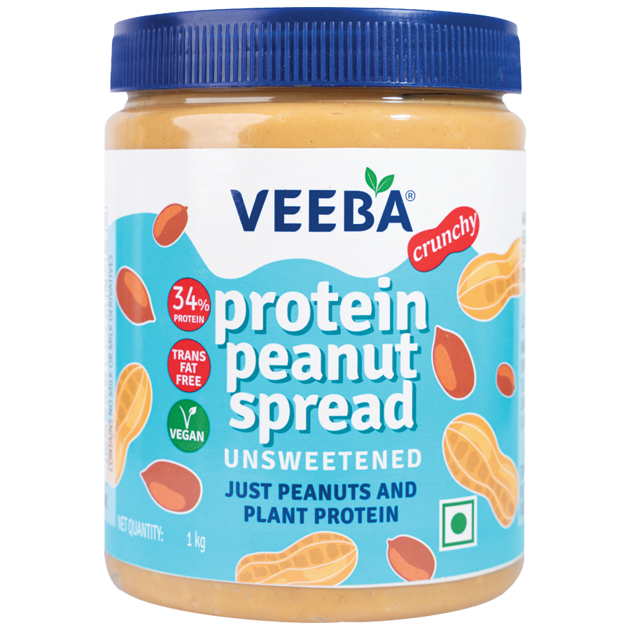 VEEBA Protein Peanut Spread Crunchy - Unsweetened