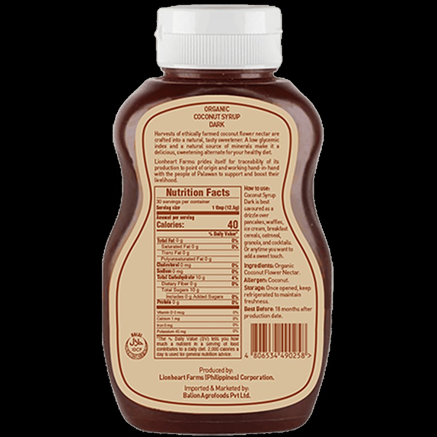 Balion Organic Dark Coconut Syrup