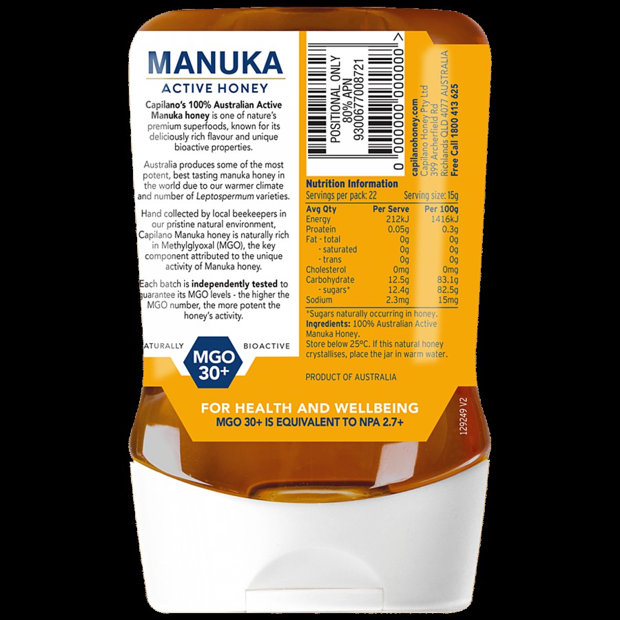 Capilano Manuka Active Honey - With Vitamins