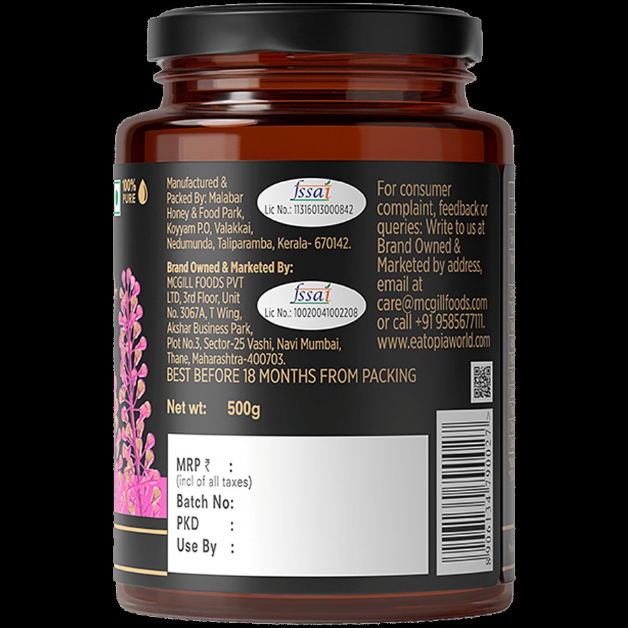 Eatopia Monofloral Nectar Honey From Wild Coorg - Tulsi Flowers