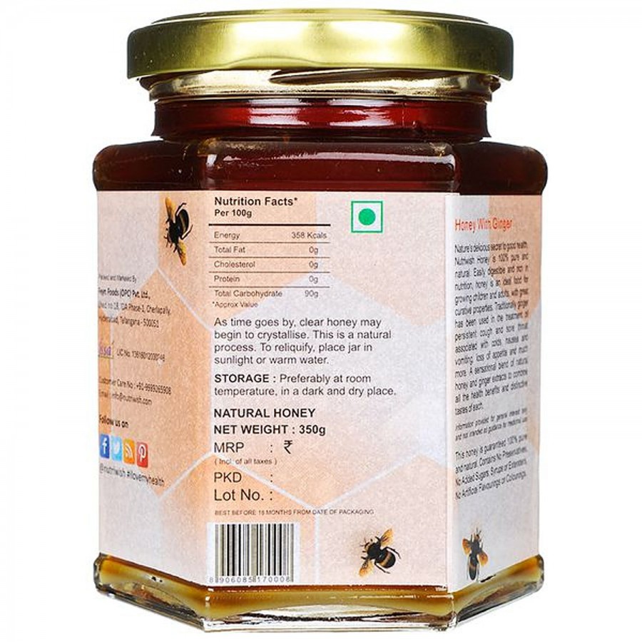 Nutriwish 100 % Pure Organic Honey - Ginger