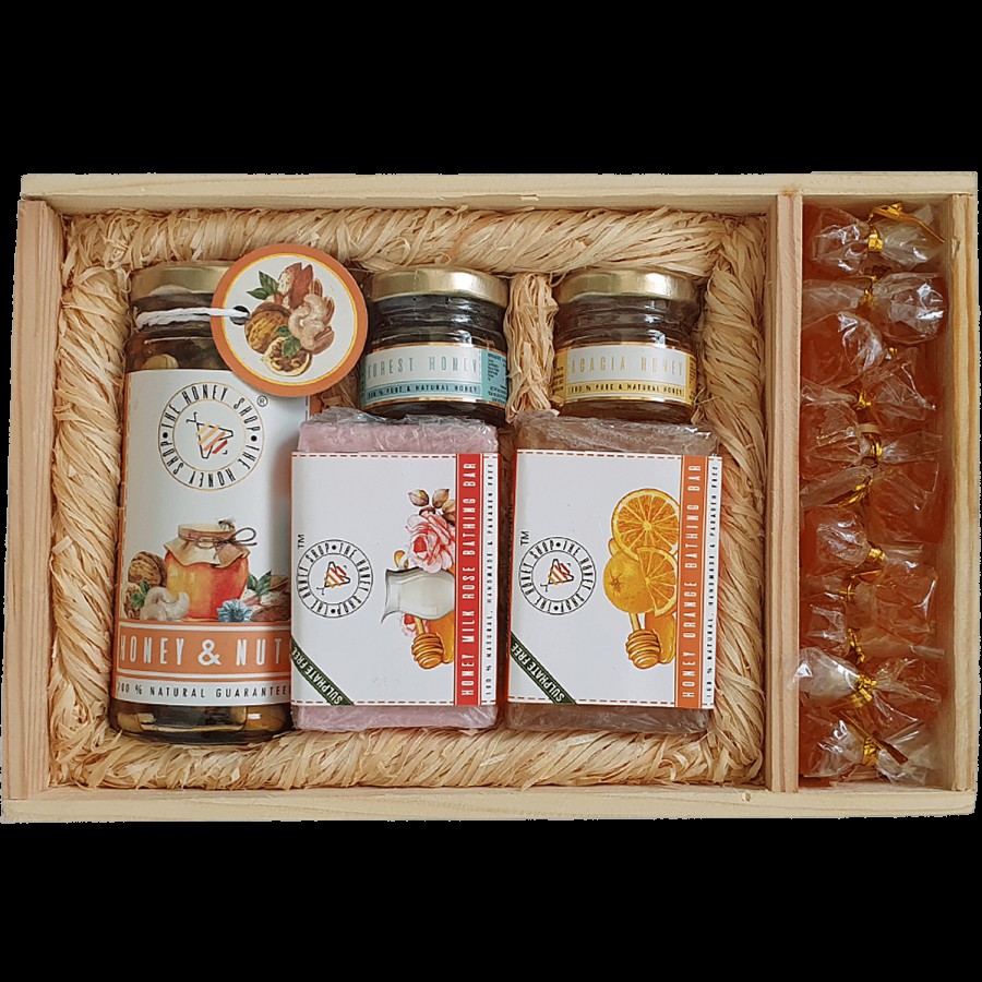 The Honey Shop Honey Motley Gift Hamper - Healthy & Unique