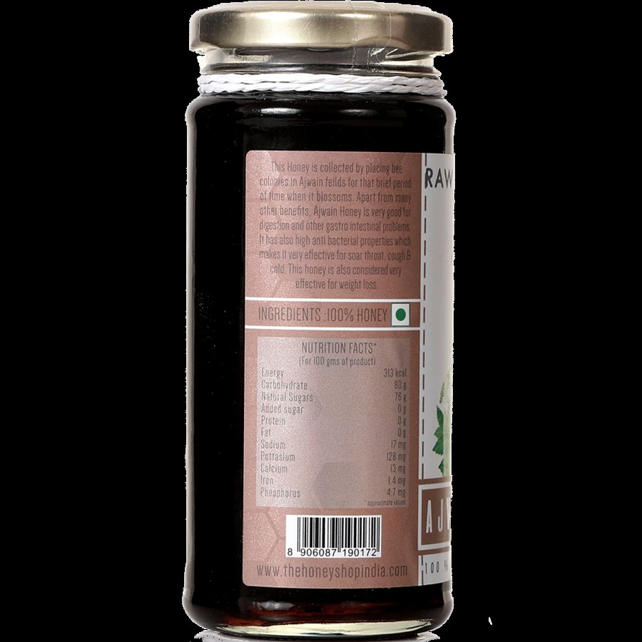 The Honey Shop Raw Ajwain Honey - 100% Pure & Natural