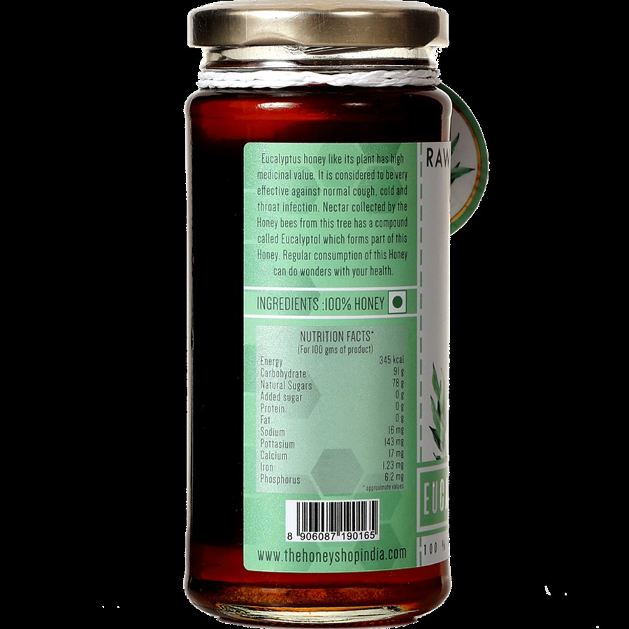 The Honey Shop Raw Eucalyptus Honey - 100% Pure & Natural