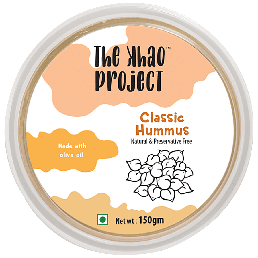 The Khao Project Classic Hummus Dip & Spread - Natural & Preservative Free