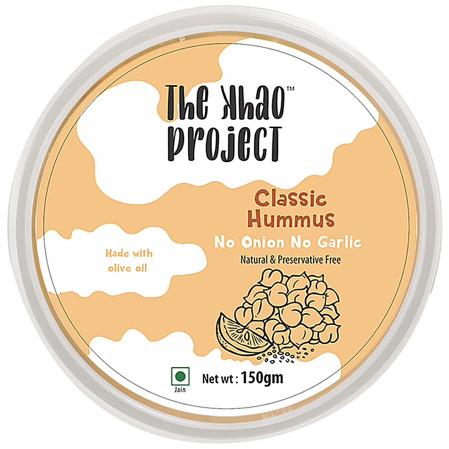 The Khao Project Classic Hummus Dip/Spread - No Onion No Garlic