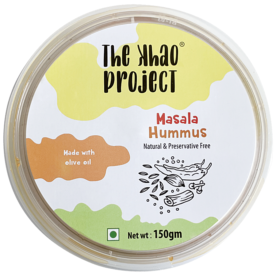 The Khao Project Masala Hummus Dip and Spread - Preservatives Free