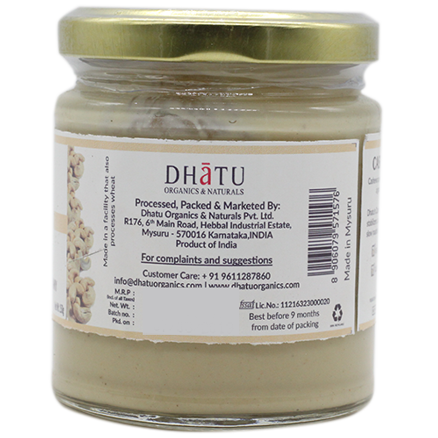 Dhatu Organics & Naturals Cashew Butter - Creamy