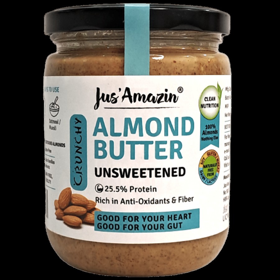 Jus Amazin Almond Butter - Crunchy