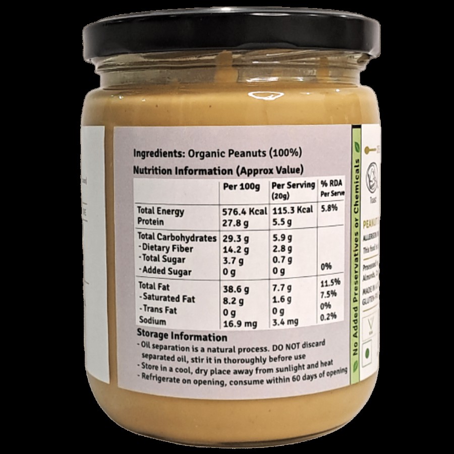 Jus Amazin Organic Peanut Butter - Crunchy