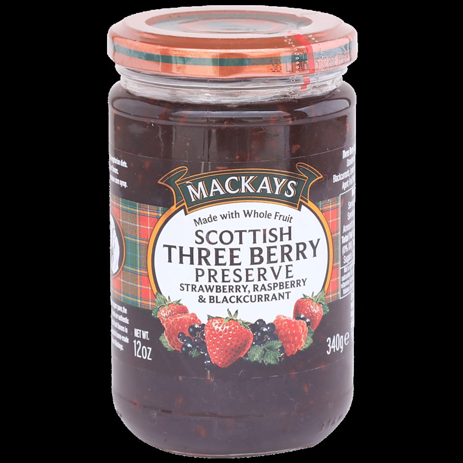 Mackays Scottish Three Berry Preserve - Strawberry