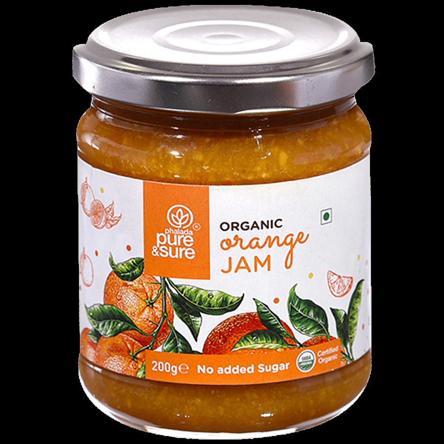 Phalada Pure & Sure Organic Orange Jam - Rich In Fibre