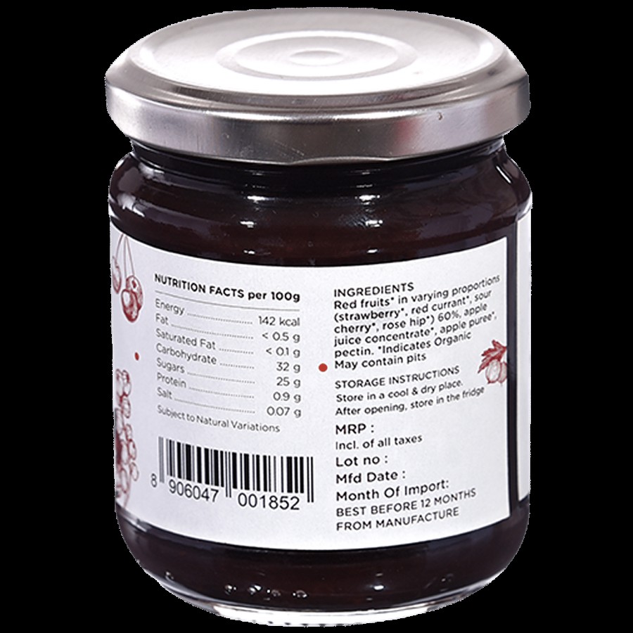 Phalada Pure & Sure Organic Red Fruits Jam - Rich In Fibre