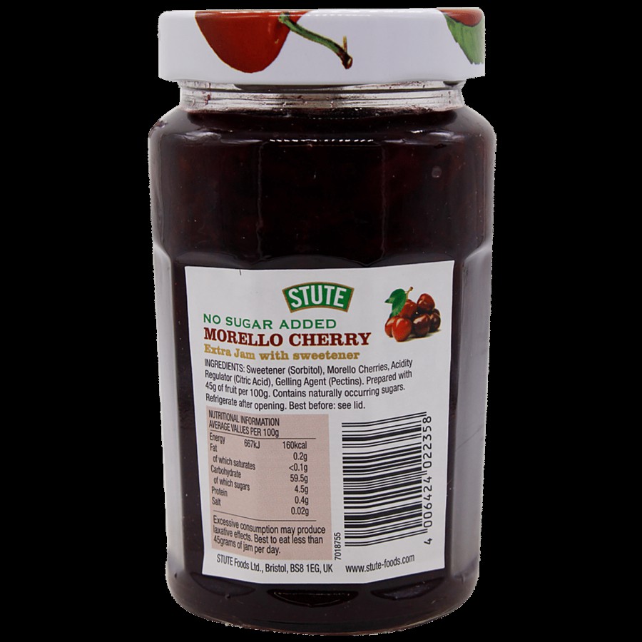 Stute  Morello Cherry Extra Jam - No Sugar Added