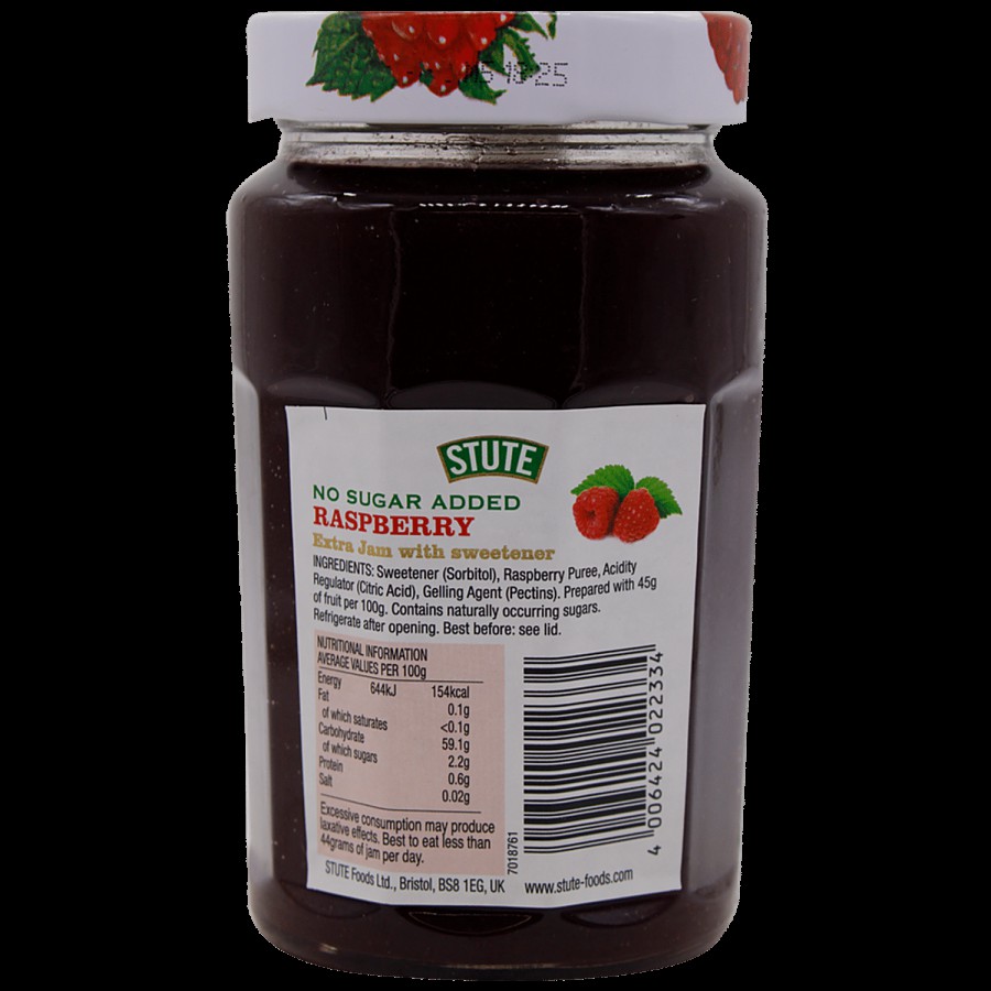 Stute  Raspberry Seedless Extra Jam - No Sugar Added