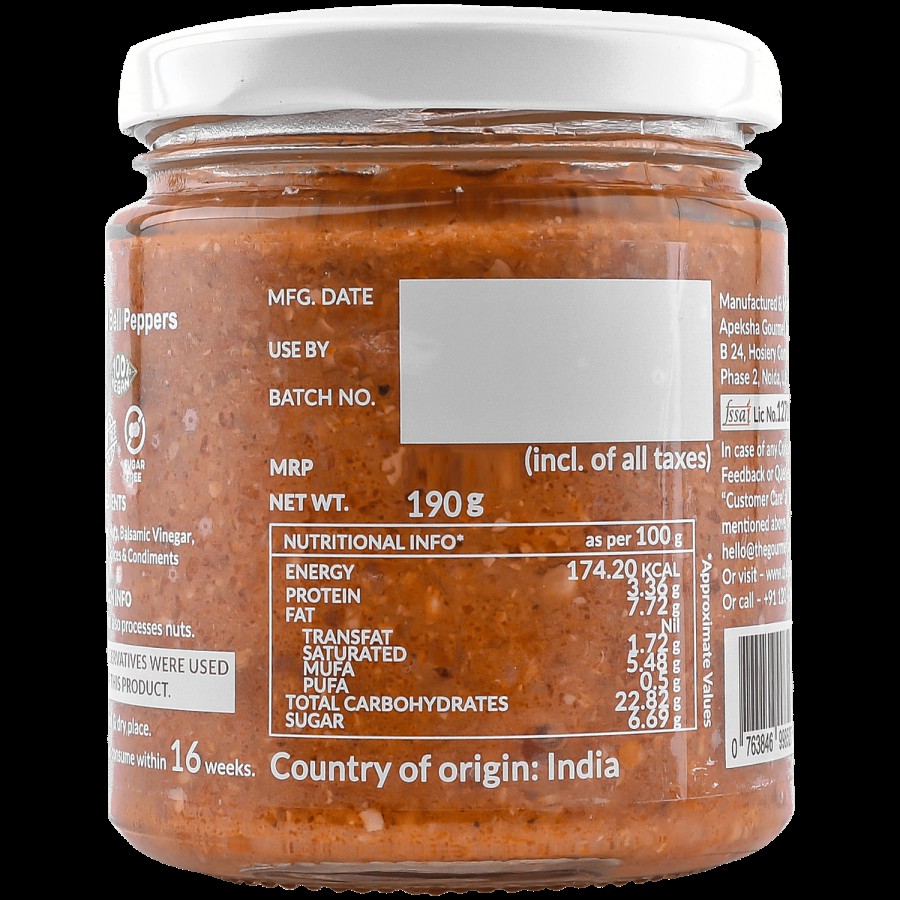 The Gourmet Jar Spread - Roasted Red Pepper Pesto