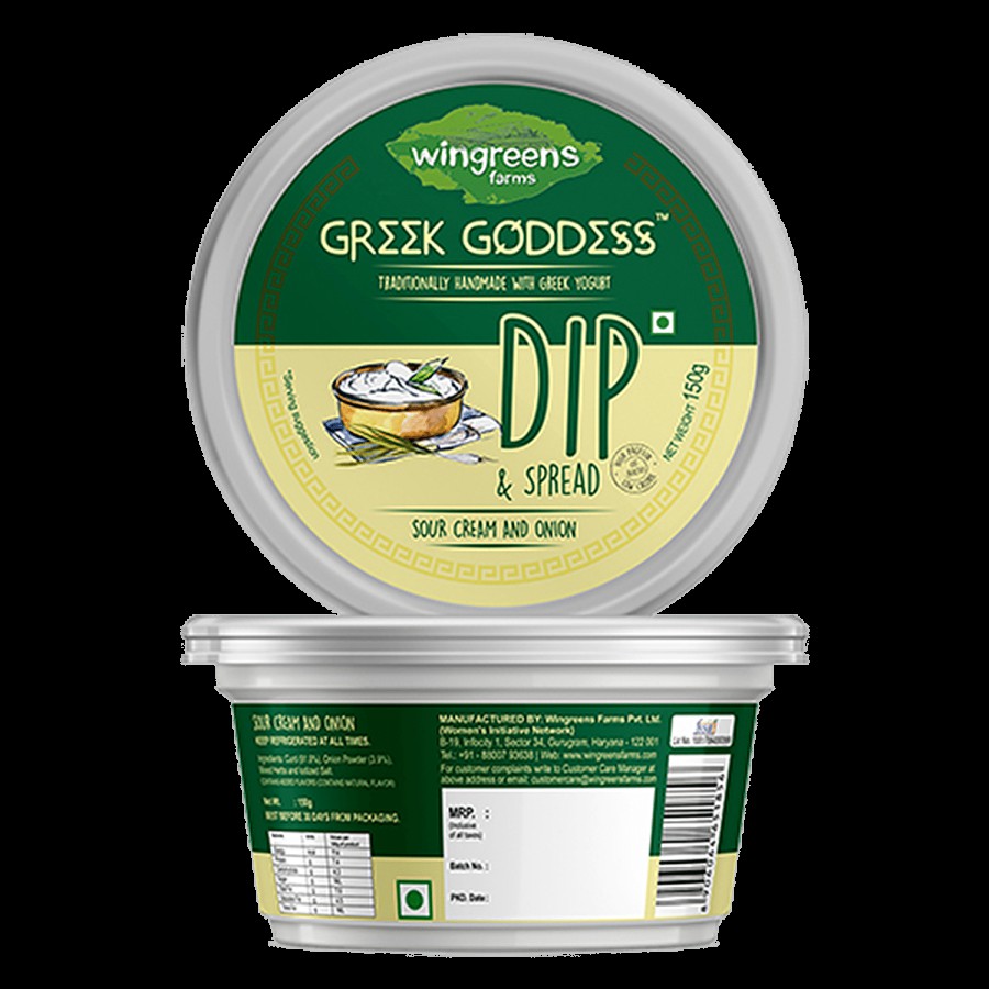 Wingreens Farms Greek Goddess - Sour Cream & Onion Yoghurt Dip & Spread