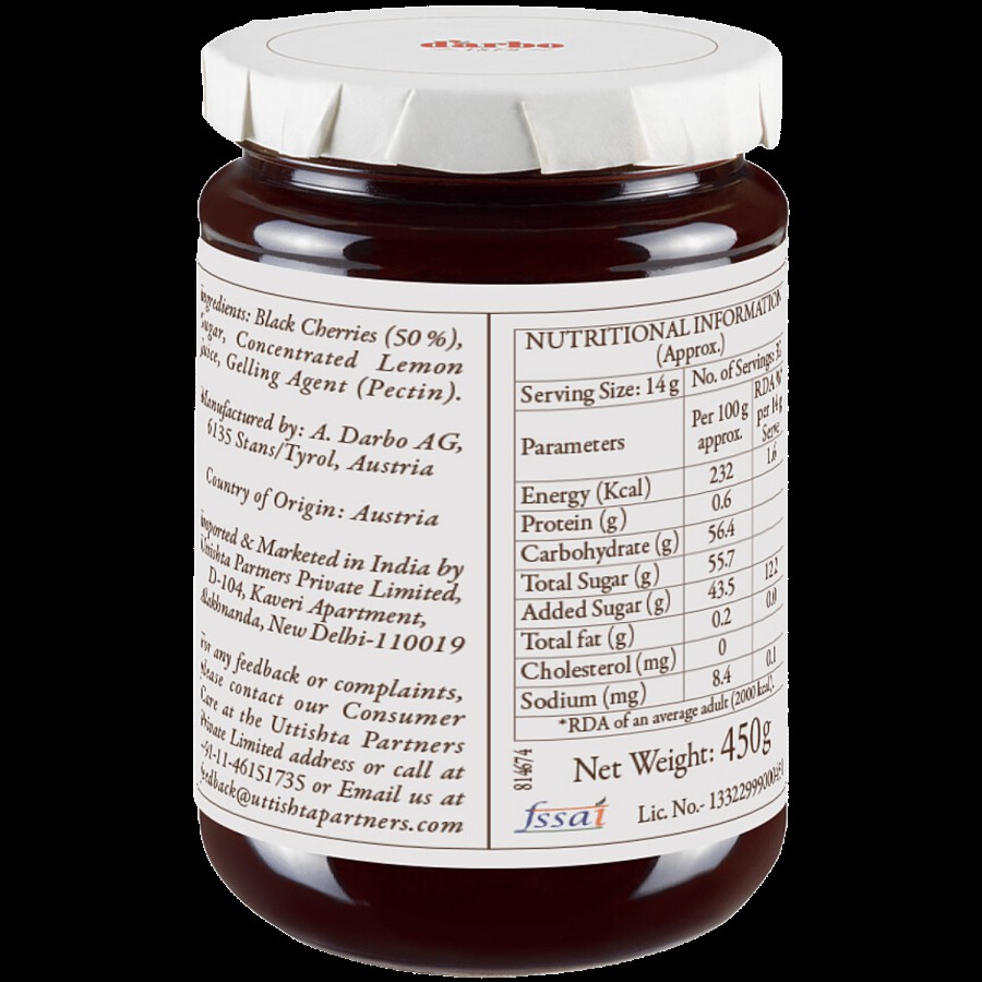 d'arbo Black Cherry Fruit Spread