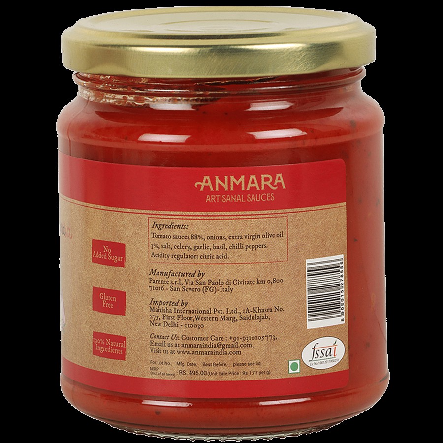 Anmara Sugo Alla Marinara Sauce - No Added Sugar