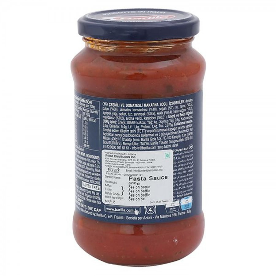 Barilla Napoletana Pasta & Pizza Sauce - With Mediterranean Herbs