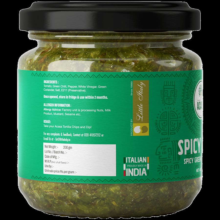 Little Italy  Acasa Spicy Green Tomato Salsa